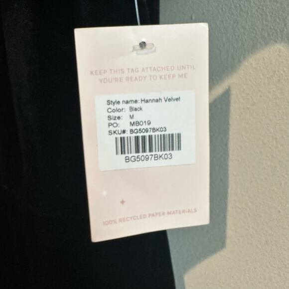 Birdy Grey Hannah Velvet Formal Bridesmaid Dress Black NEW M - Picture 4 of 12